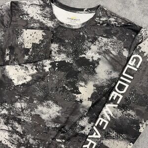 Cabela's Guidewear Shirt Mens 2XL Gray Camo Long Sleeve Performance Fishing